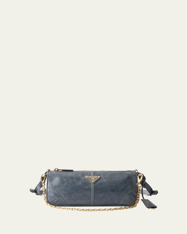 Distressed Leather Shoulder Bag